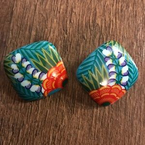 Colorful fun tropical earrings